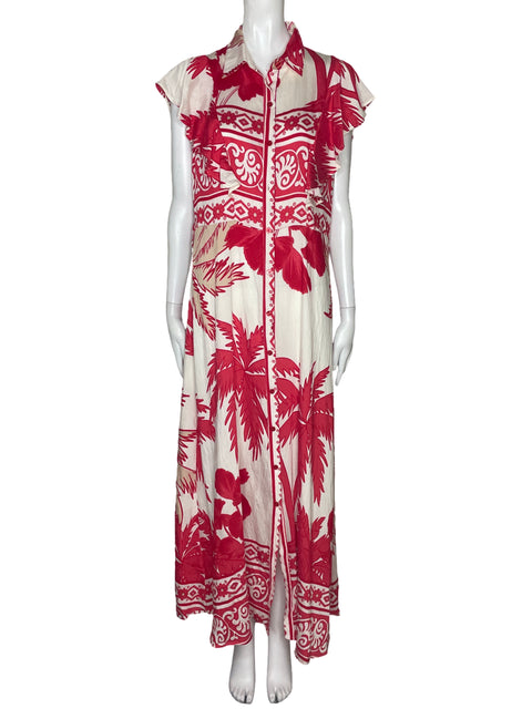 Vestido Only4U Flores Camisero Blanco-Talla S