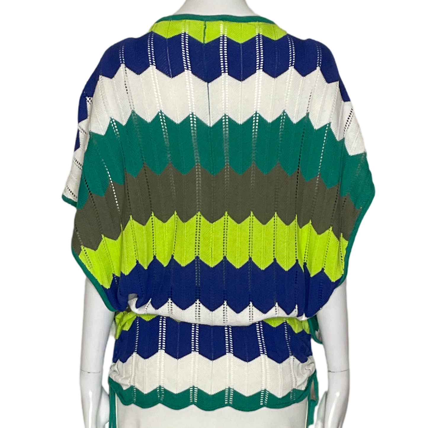 Salida de Playa Trina Turk Punto Zigzag Verde-Talla M