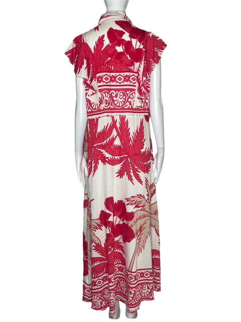 Vestido Only4U Flores Camisero Blanco-Talla S