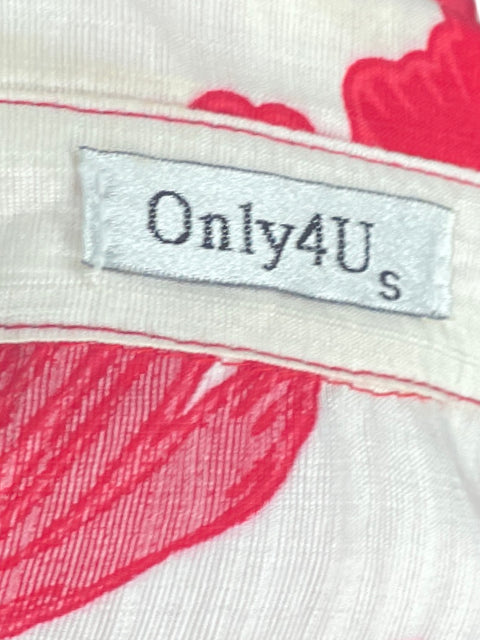 Vestido Only4U Flores Camisero Blanco-Talla S