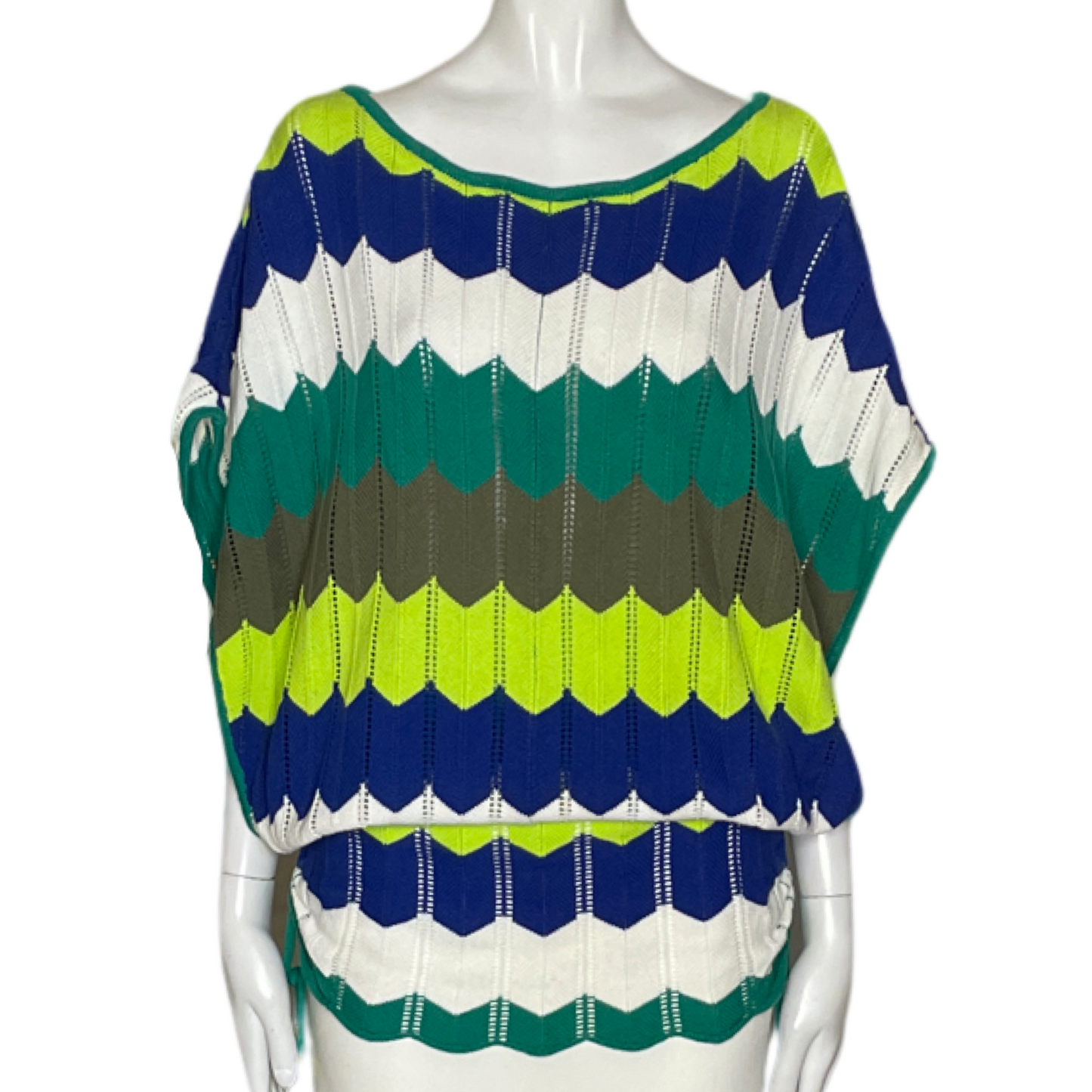 Salida de Playa Trina Turk Punto Zigzag Verde-Talla M