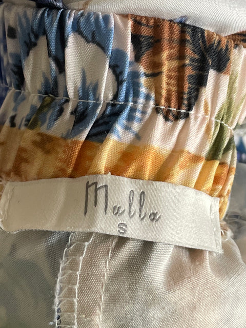 Set Mulla Camisa+Pantalón Floral Blanco-Talla S