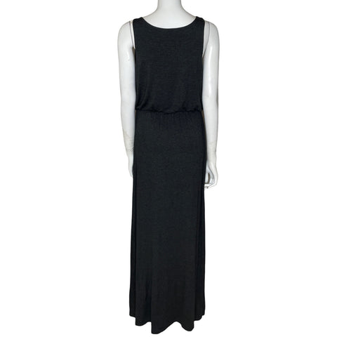 Vestido Loft Maxi Sin Mangas Gris-Talla M