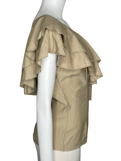 Top Tesoro TPS One Shoulder Vuelos Beige-Talla L