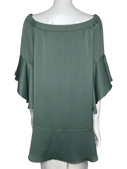 Blusa Zara Fluida Verde-Talla M