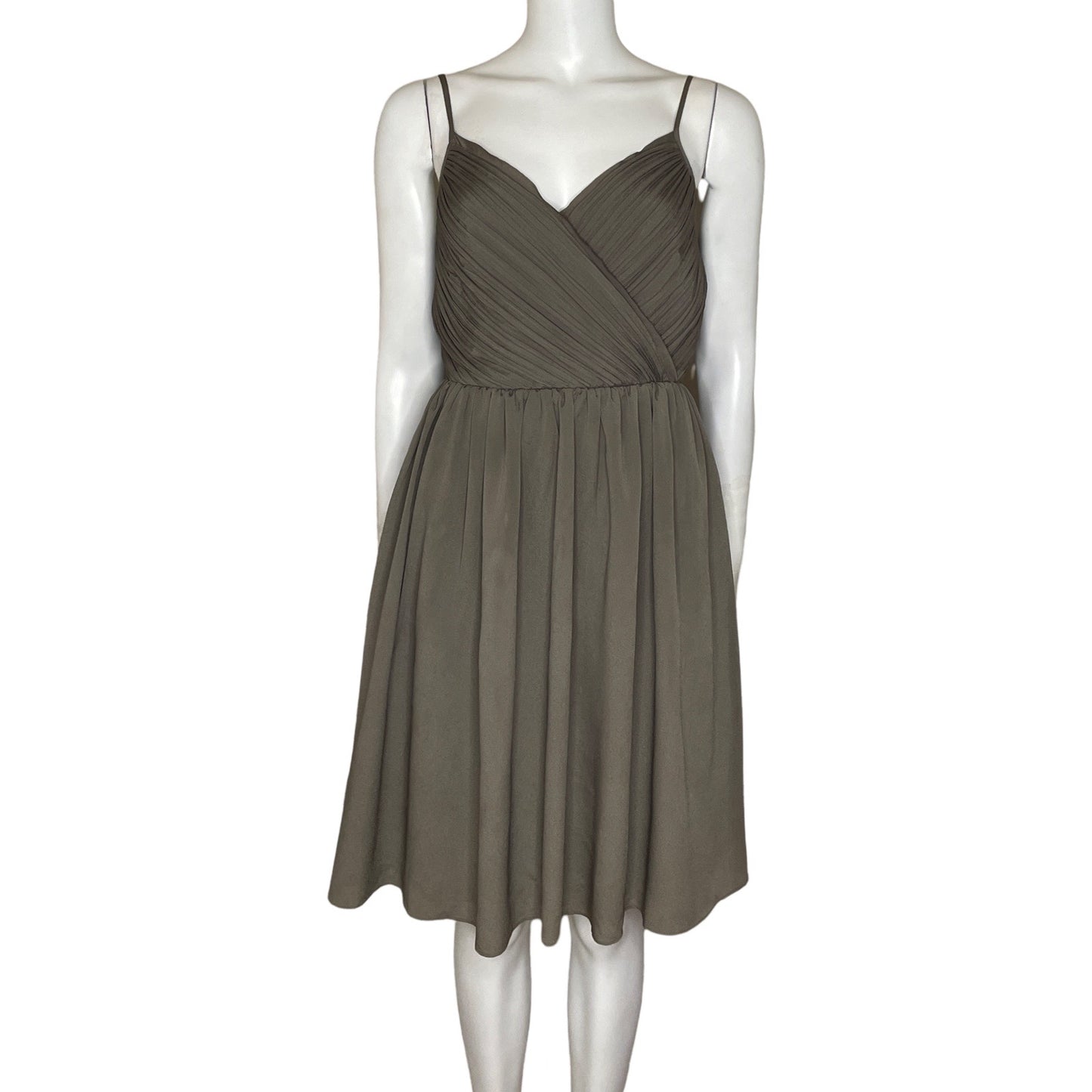 Vestido Banana Republic Plisado Verde-Talla 8