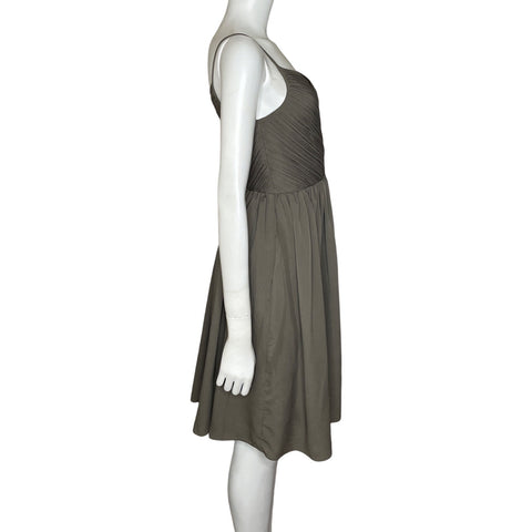 Vestido Banana Republic Plisado Verde-Talla 8