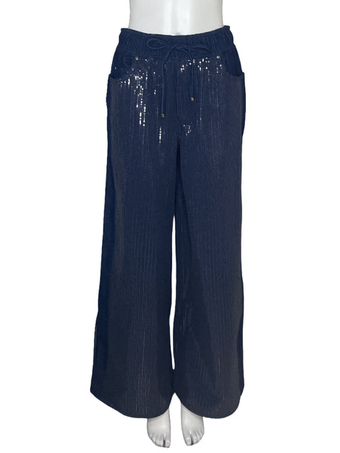 Pantalón Aje Studio Lentejuela Azul-Talla 8