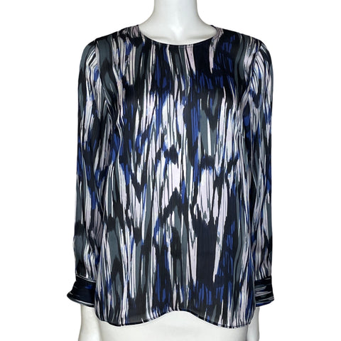 Blusa Vince Camuto Estampada Manga Larga 
Negro-Talla M
