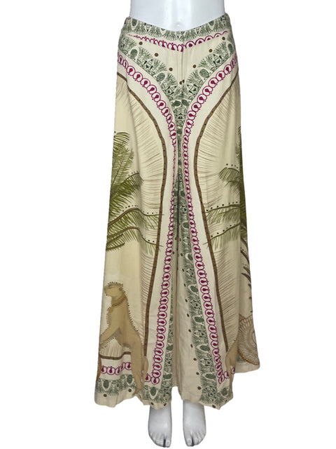 Pantalón Relicario Estampado Beige-Talla M