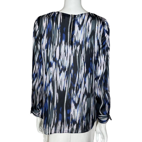 Blusa Vince Camuto Estampada Manga Larga 
Negro-Talla M