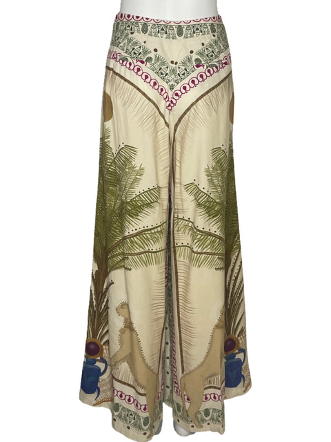 Pantalón Relicario Estampado Beige-Talla M