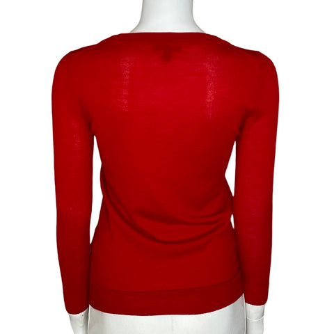 Sueter J.Crew Manga Larga Rojo-Talla XS