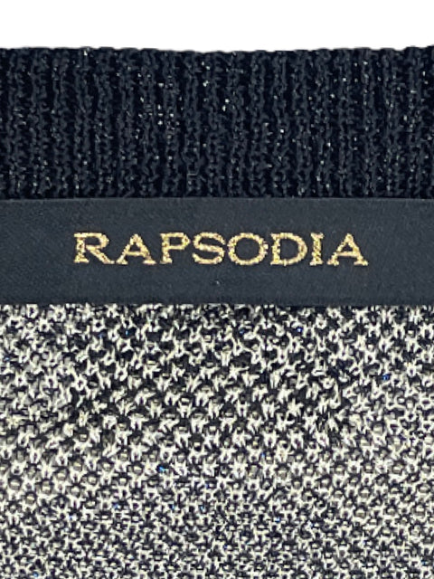 Blusa Rapsodia Ziczac Metalizado Negro-Talla S