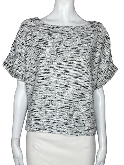 Blusa Milly Tweed Cremallera Blanco-Talla S