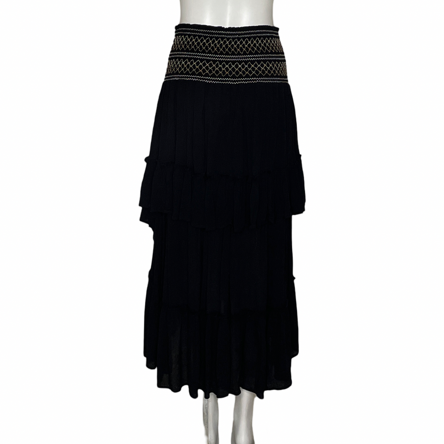 Falda Surf Gypsie Asimetrica Negro-talla L