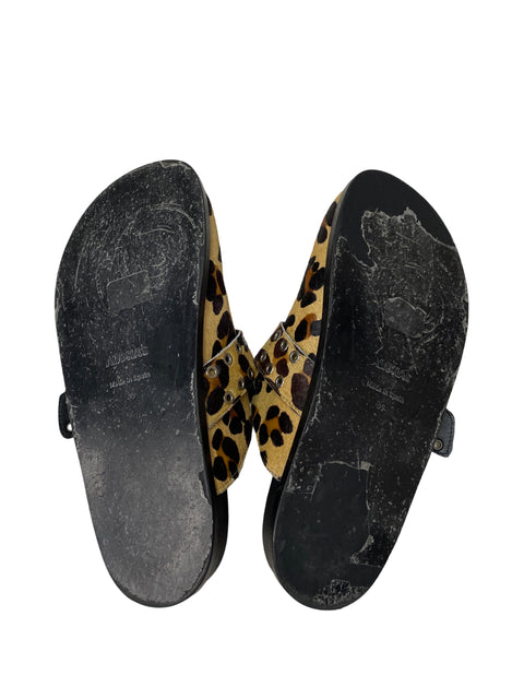 Calzado Alohas Zuecos AnimalPrint Marrón - Talla 39