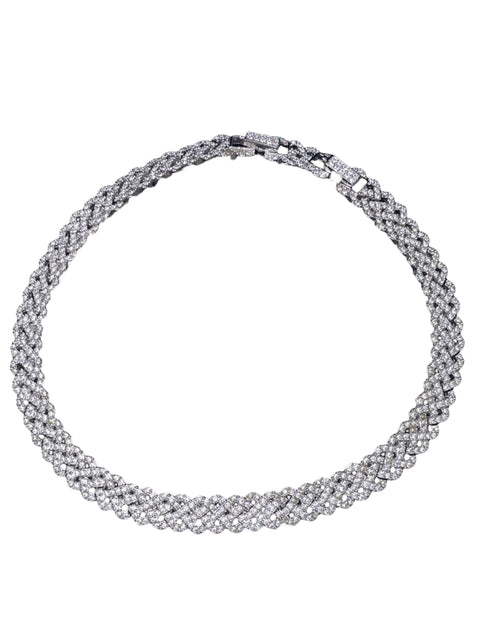 Set Swarovski Collar + Pulsera Plateado-Talla U