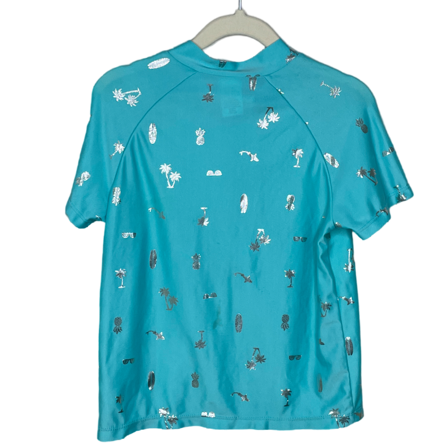 Bañador GYMBOREE Mangas Corta Palmeras Turquesa - Talla 10