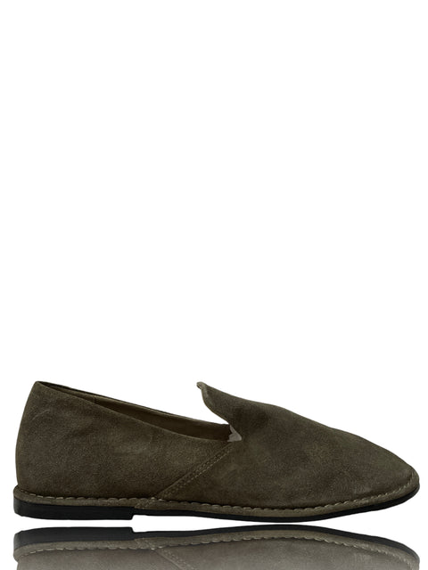 Calzado Massimo Dutti Split Loafers Verde - Talla 38