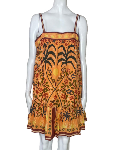 Vestido Farm Rio Sin Tiras Mini Naranja-Talla S