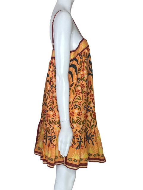 Vestido Farm Rio Sin Tiras Mini Naranja-Talla S