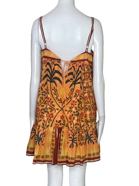 Vestido Farm Rio Sin Tiras Mini Naranja-Talla S