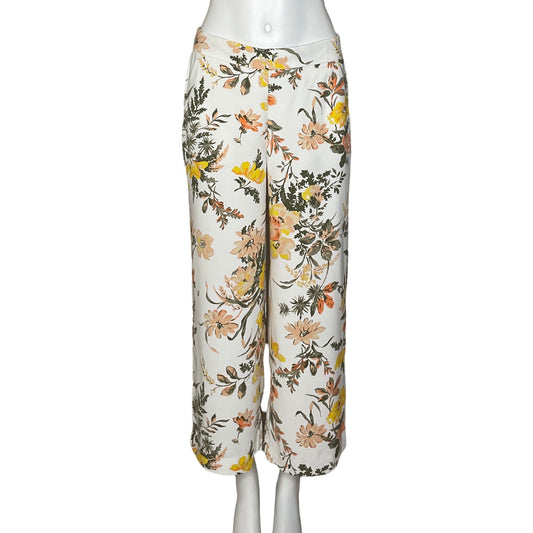 Pantalón Loft Floral Blanco-Talla S