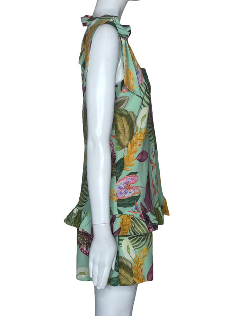 Set Astrid Quiros Estampado Verde-Talla S