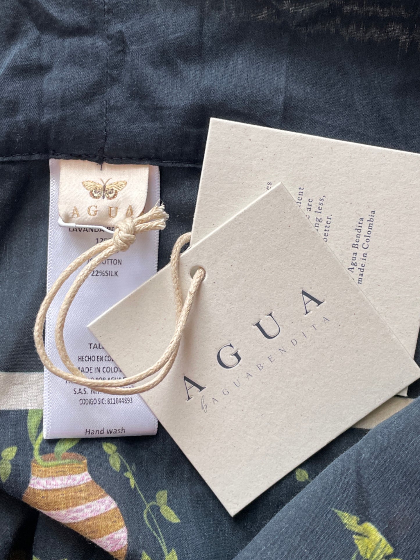 Pareo Agua Bendita Lavanda Bouquet Azul- Talla U