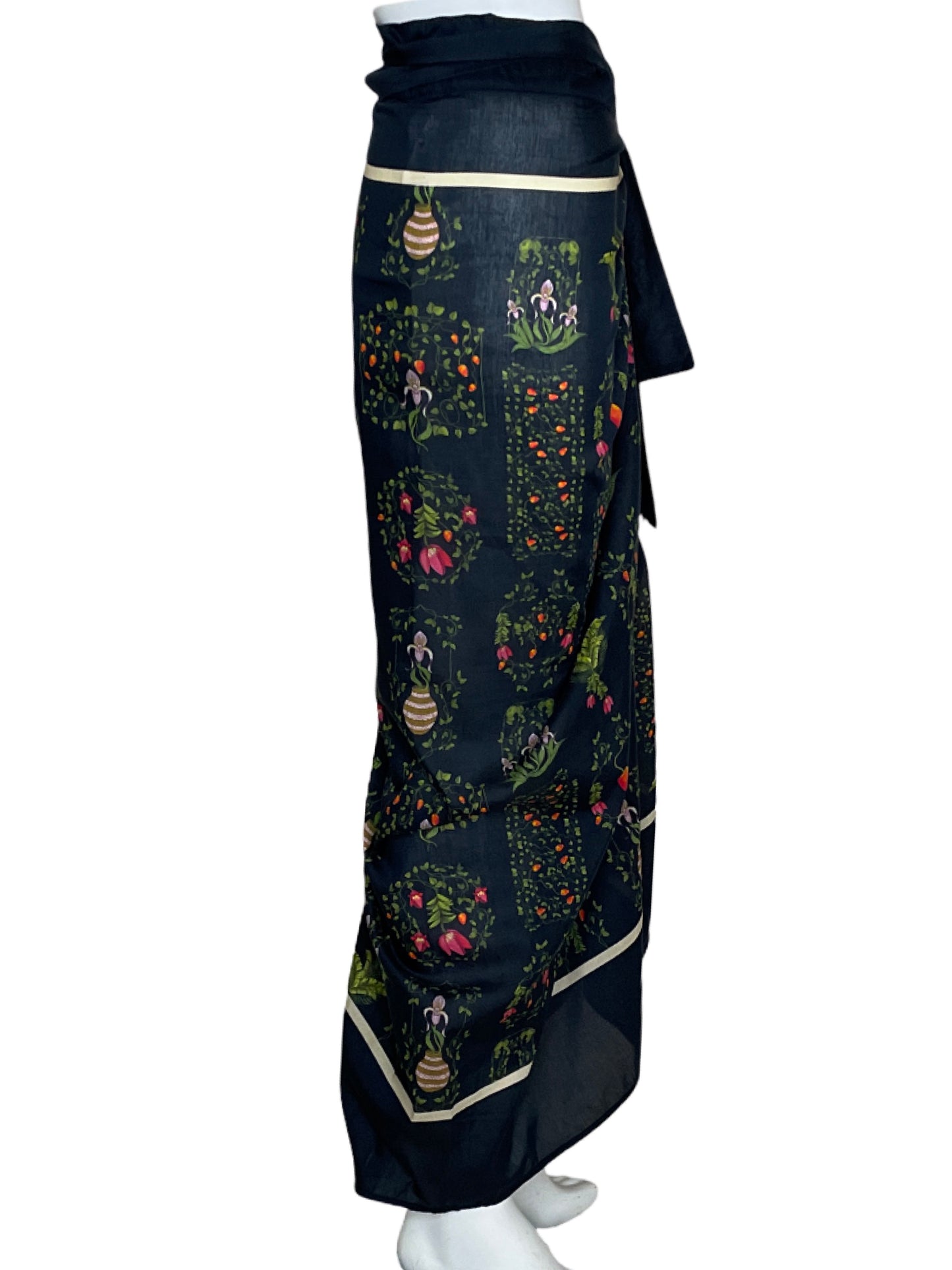 Pareo Agua Bendita Lavanda Bouquet Azul- Talla U