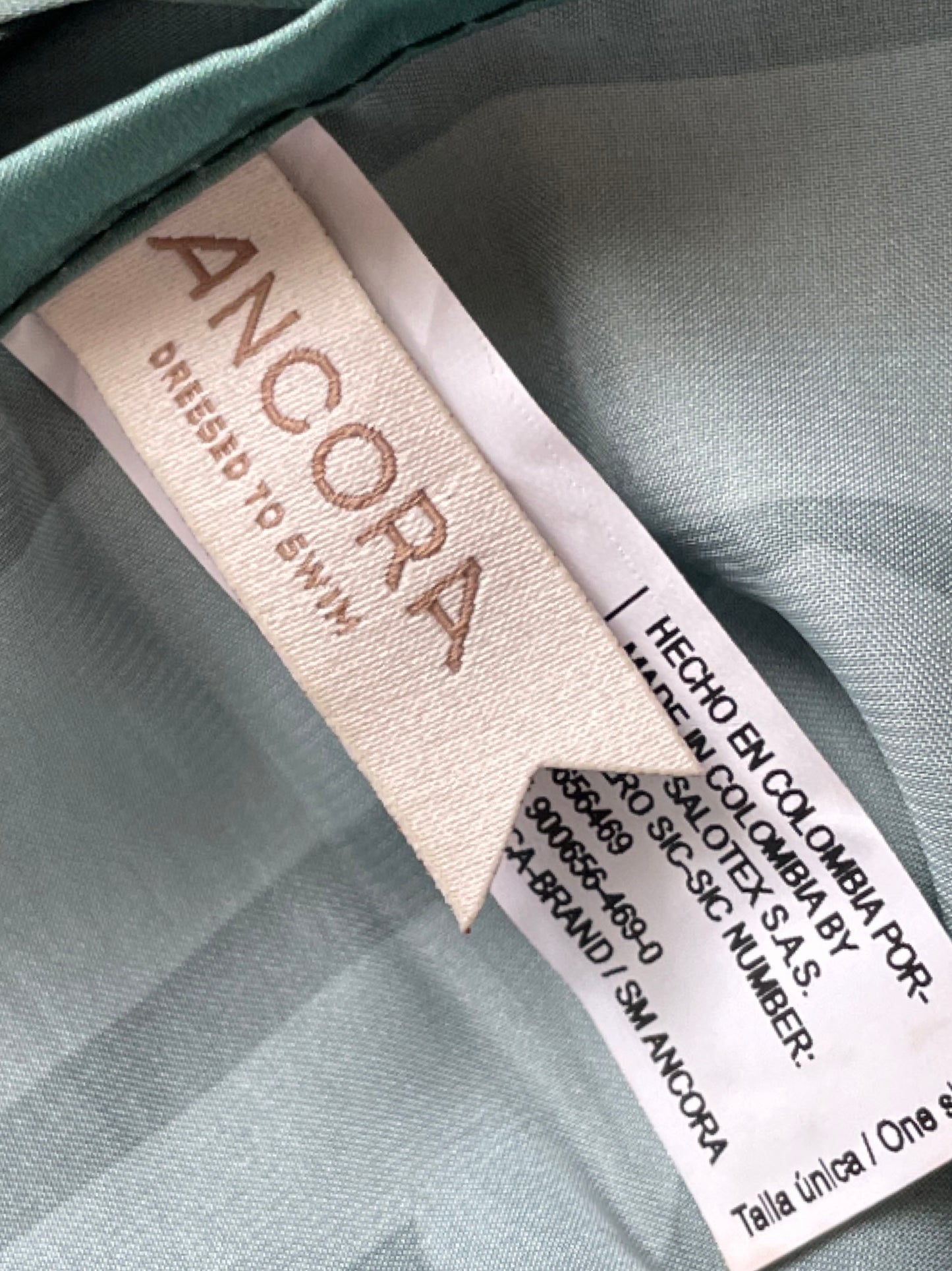 Pareo Ancora Satinado Verde-Talla U