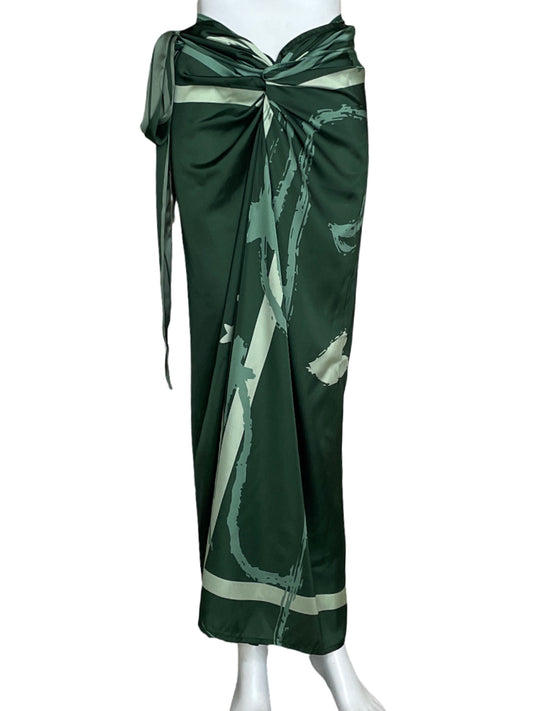 Pareo Ancora Satinado Verde-Talla U