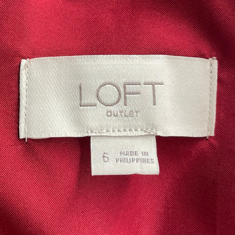 Vestido Loft Drapeado Rojo-Talla 6
