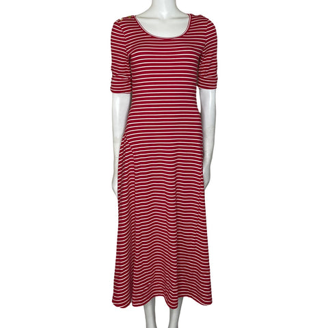 Vestido Ralph Lauren Rayas Rojo-Talla S