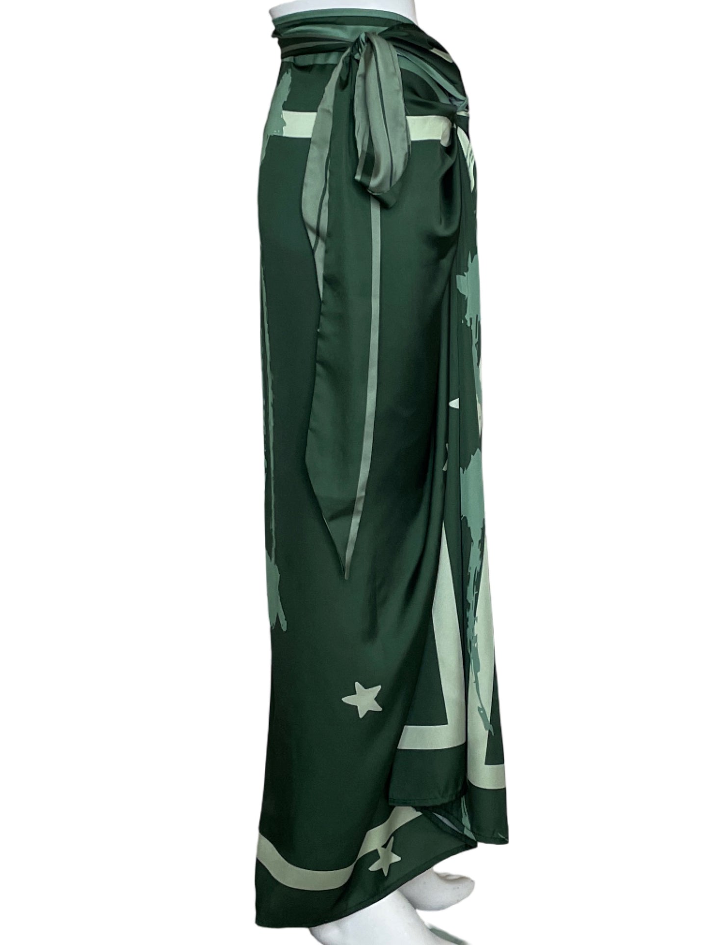 Pareo Ancora Satinado Verde-Talla U