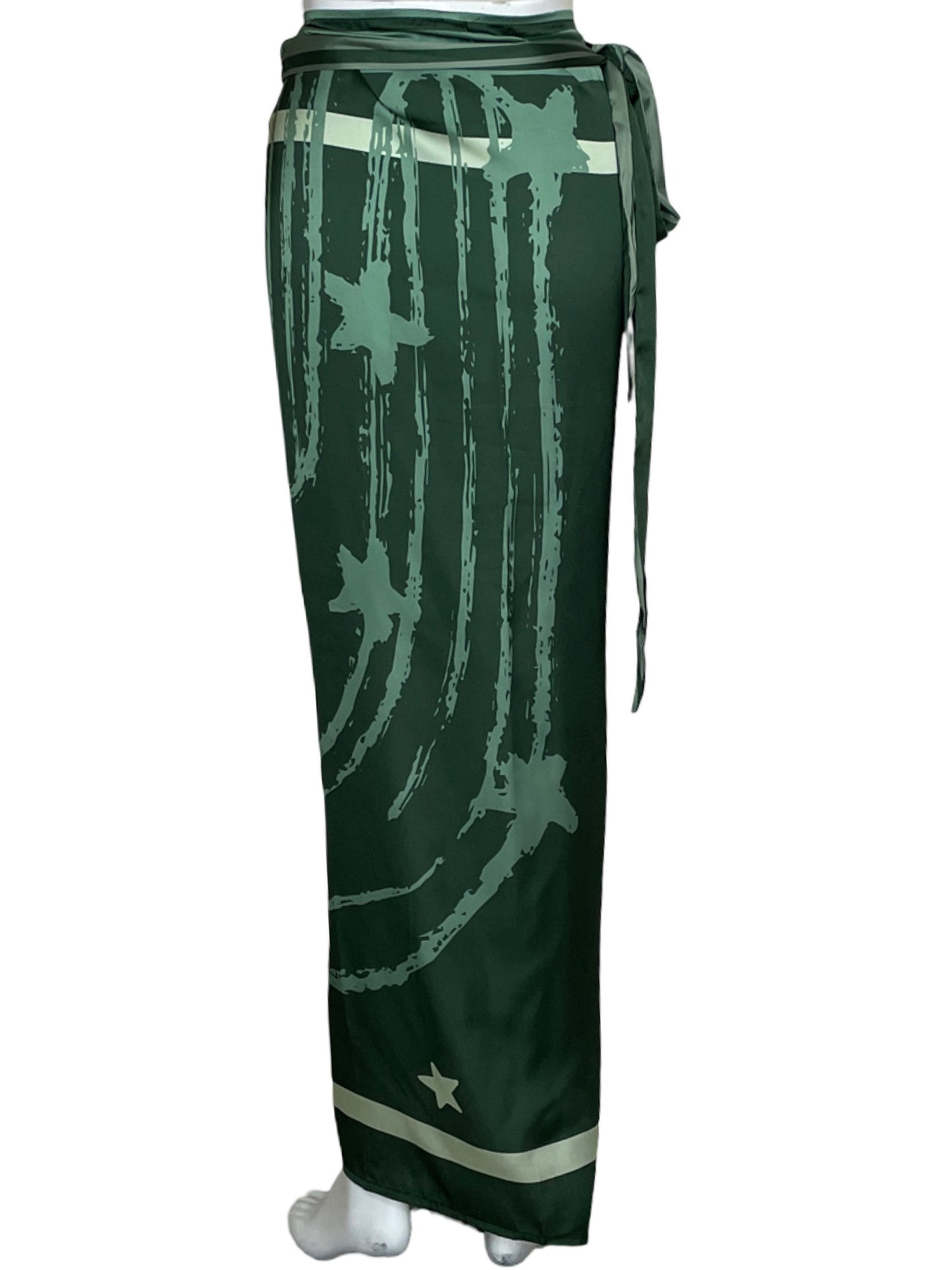 Pareo Ancora Satinado Verde-Talla U