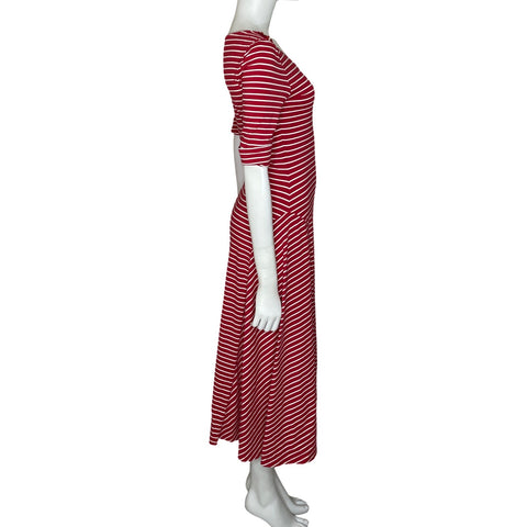 Vestido Ralph Lauren Rayas Rojo-Talla S