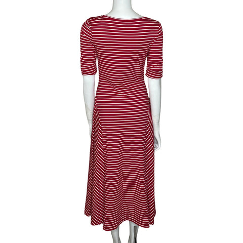 Vestido Ralph Lauren Rayas Rojo-Talla S