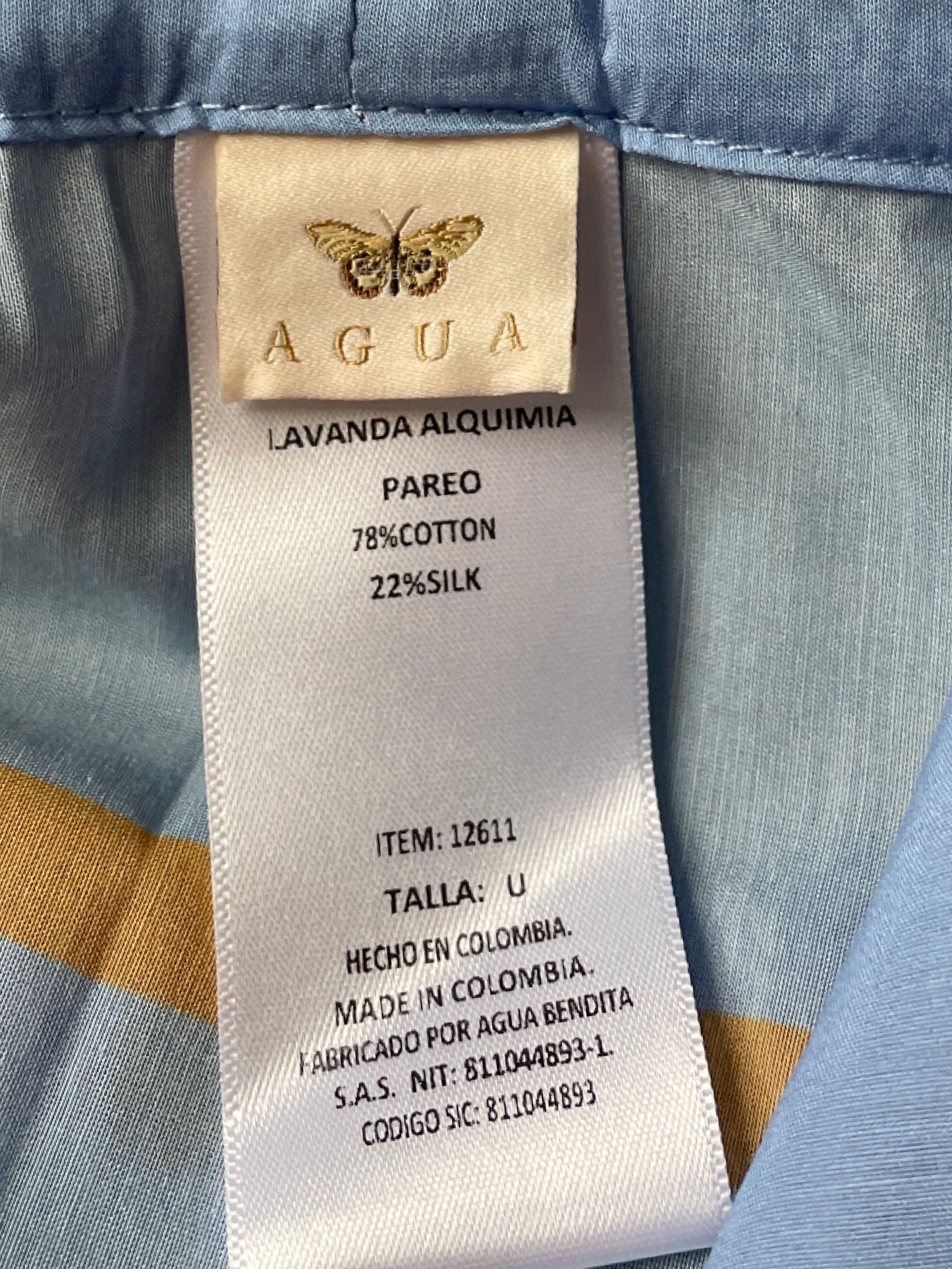 Pareo Agua Bendita Floral Azul-Talla U
