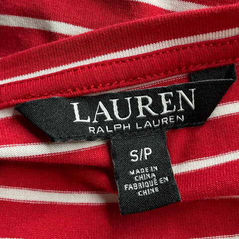 Vestido Ralph Lauren Rayas Rojo-Talla S