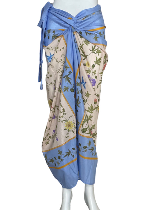 Pareo Agua Bendita Floral Azul-Talla U