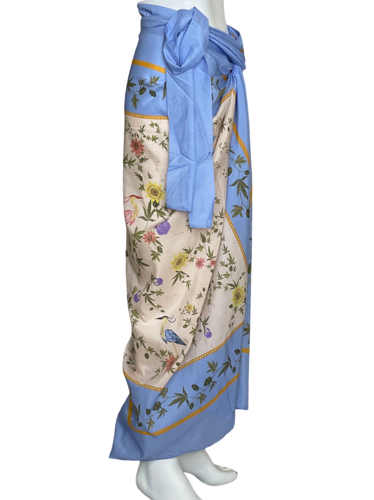 Pareo Agua Bendita Floral Azul-Talla U