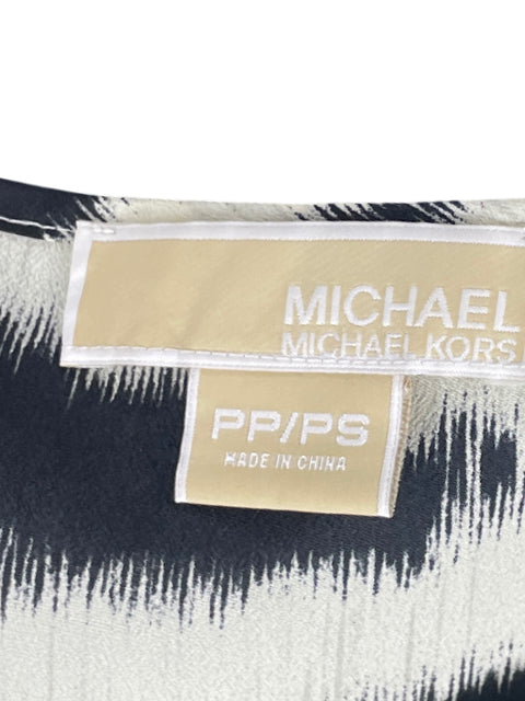 Blusa Michael Kors Estampado Fluido Negro-Talla S