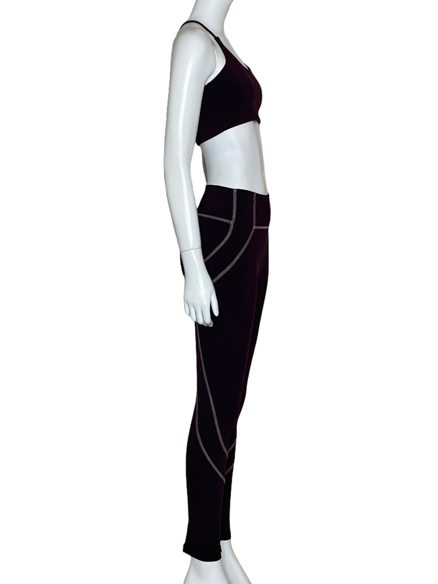 Set Gal Active Starlit Leggins+Top Rojo Vino-Talla M