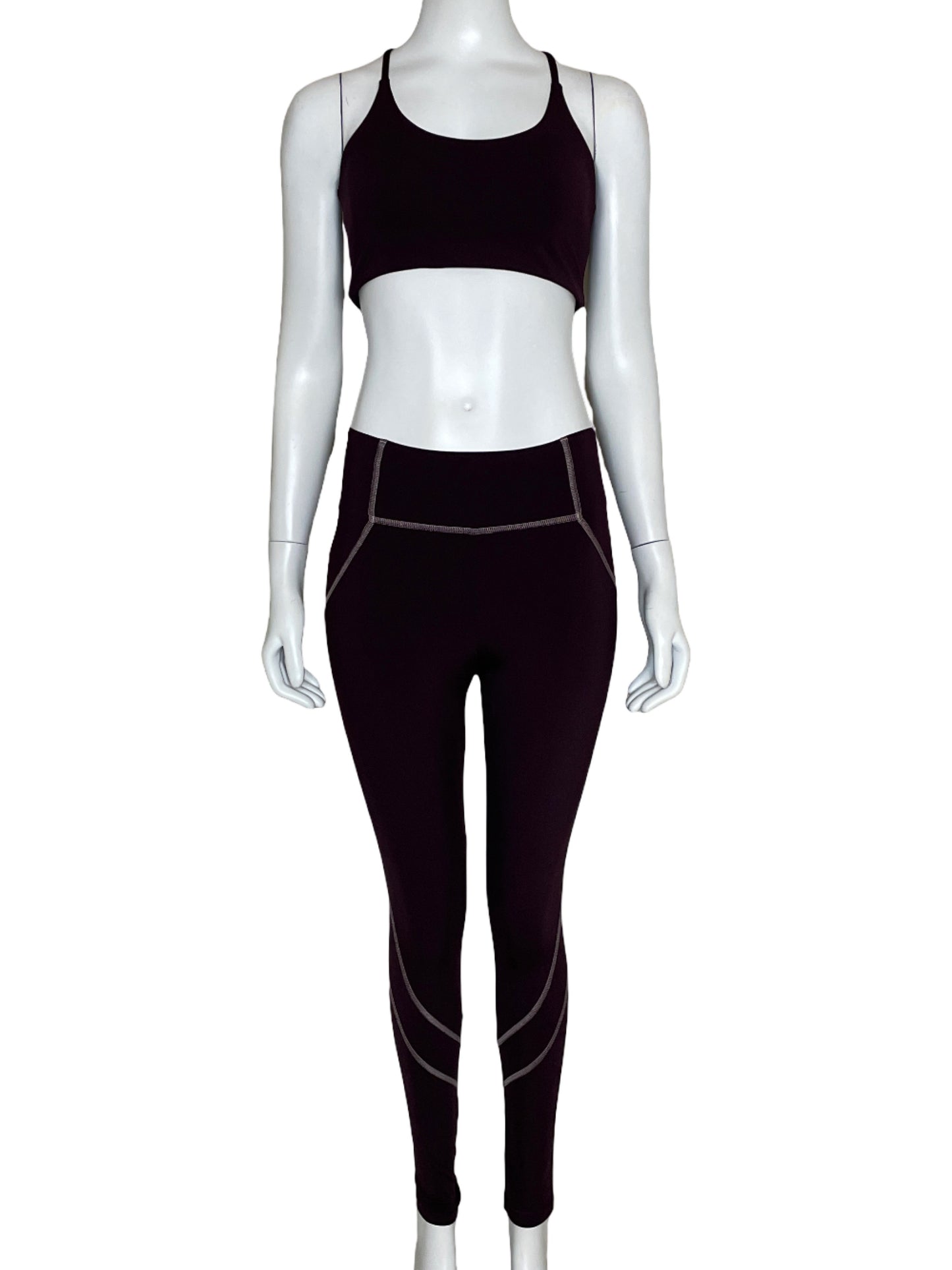 Set Gal Active Starlit Leggins+Top Rojo Vino-Talla M