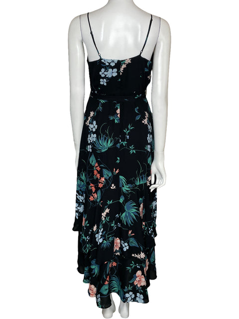 Vestido Banana Republic Tirantes Floral Negro-Talla 4