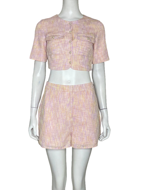 Set Love Bonito Blusa + Short Brillante Rosado - Talla 2