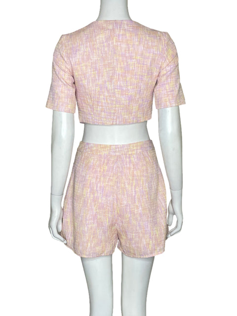 Set Love Bonito Blusa + Short Brillante Rosado - Talla 2