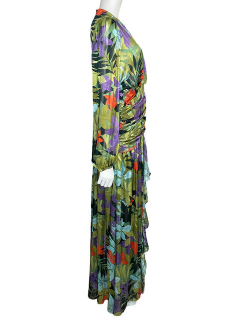 Vestido The Sang Maxi Drapeado Verde-Talla M